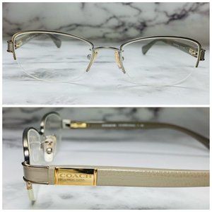 ♥️Coach Oval Sand Sepia & Gold Metal Frames NWOT♥️